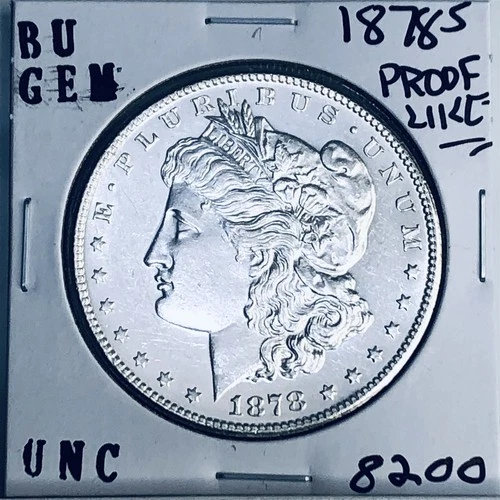 1878 S BU GEM MORGAN SILVER DOLLAR UNC MS+++ U.S. MINT RARE COIN 8200