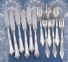 Traumhaftes Silberbesteck Obst / Frühstück WMF 900 Fächer 6 Personen komplett