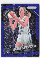 2025 Panini Prizm WNBA #102 Karlie Samuelson Blue Velocity Prizms