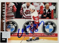 1997-98 Upper Deck Darren McCarty #59 Autographed NHL Hockey Red Wings Card