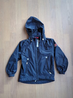 Reima Tec Leichte Jacke  116 blau Outdoorjacke Kinder Kids Abnehmbare Kapuze