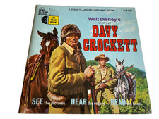 AS346 Copy C Book  and Record Walt Disney story of  Davy Crockett Disneyland 360