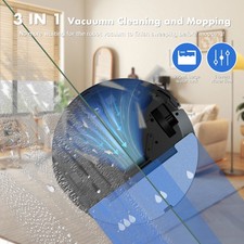 3500pa Robotic Vacuum Cleaner & Mop Combo w/WiFi Smart App & Voice Control
