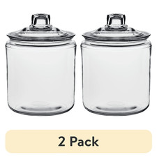 2 Packs of Anchor Hocking Heritage Hill Glass Jar with Lid 1 Gallon