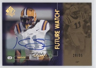 2011 SP Authentic Future Watch Gold 28/35 Kelvin Sheppard Rookie Auto RC 0c3