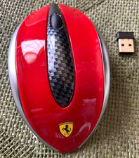 Unused Ferrari 2.4G RF Wireless Optical Mouse Red