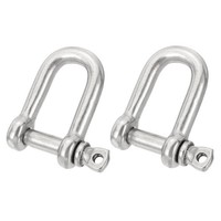 "2 Stk. 1/4\\\"(5,7Mm) Edelstahl-D-Shackle FüR Bootskette, Silber"