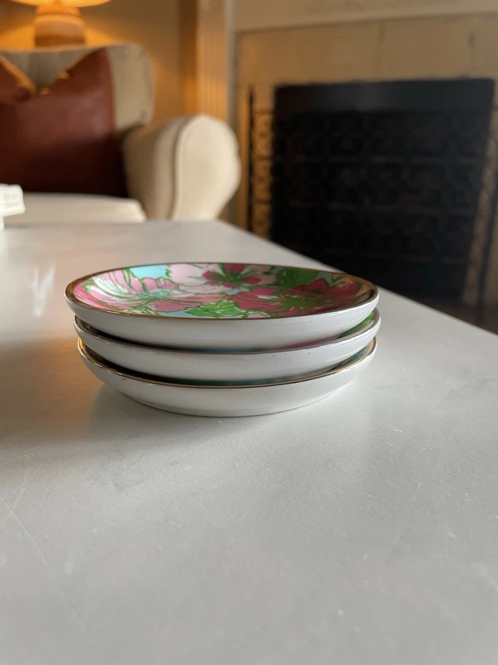 Juego de 3 posavasos de cerámica Lilly Pulitzer Big Flirt AGOTADO Foto 4 de 4