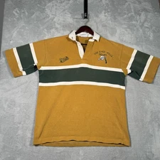 Barbarian Rugby Wear Shirt Mens XXL Gold Green One Eyed Willie OKC RFC Stripe 5