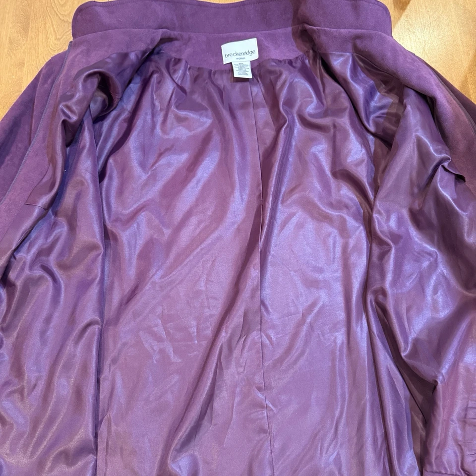 Chaqueta Blazer Breckenridge Púrpura Ciruela Terciopelo Mujer Talla 22W Como Nueva Foto 4 de 4