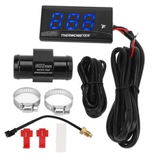 Motorcycle Water Temperature Gauge LCD Display ABS Housing Temp Meter DC12V