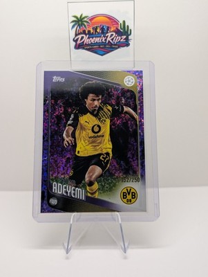 2026 Topps UCC Karim Adeyemi Purple Sparkle /250 #128
