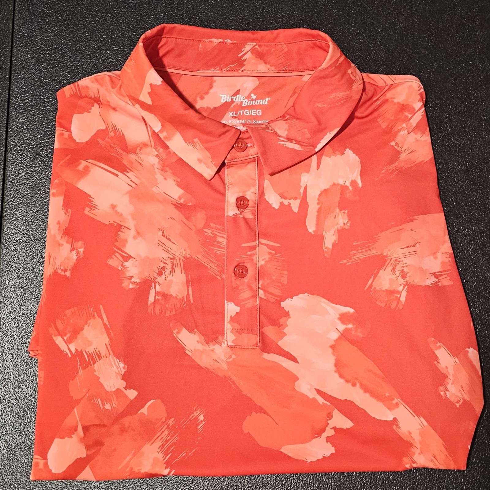 BIRDIE BOUND XL Mens Golf Polo Orange 