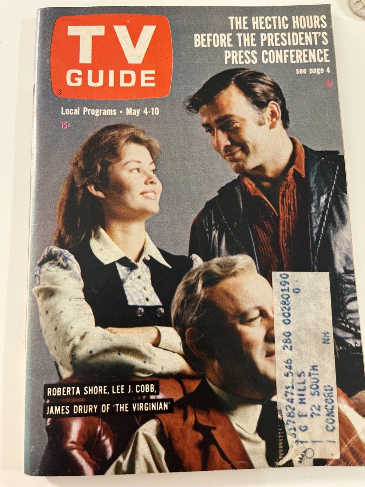 TV Guide  May 4-10 1963 Kentucky Derby Shoemaker James Drury L...
