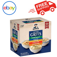 Quaker Instant Grits Variety Pack 44 Count 4 Flavors Quick Breakfast Packs