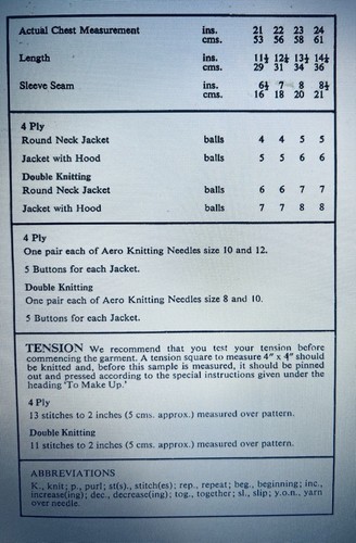 Baby Knitting Pattern For Easy Knit Jackets In DK & 4ply To Fit 21-24” H23 - Picture 2 of 2
