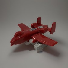 Red Transforming Robot Jet Airplane Toy w/ Gr...