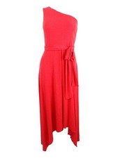 Vince Camuto Women's Belted One-Shoulder Maxi Dress (2, Tangerine)