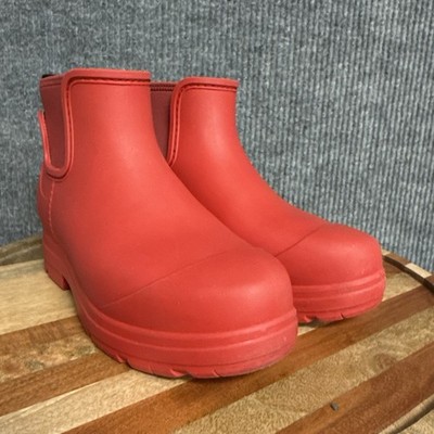 UGG Droplet Womens Size 7 Red Casual Outdoor Waterproof Ankle Rain Boots 1130831