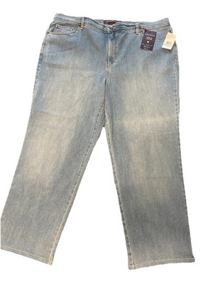 NWT Gloria Vanderbilt Womens Denim Blue Amanda Classic Fit Tapered Jeans Sz 20W