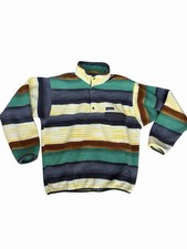 Patagonia Fitz Striped Synchilla Snap-T Fleece Pullover Jacket Coat Mens Large