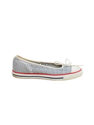 Converse flache Damenschuhe UK 2 mehrfarbig gestreift 100% Baumwolle Ballerinas