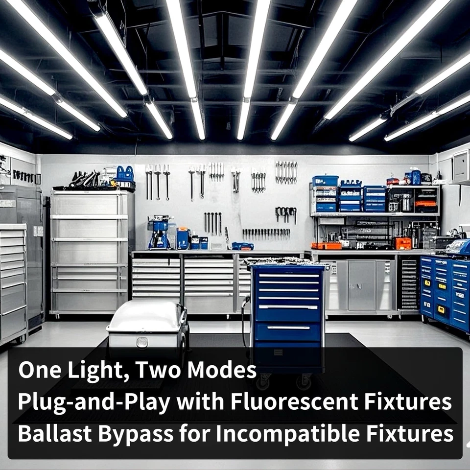 Fluorescent Light Bulbs Replacement 4FT T8 LED Bulbs Type AB 24W(65W Equivalent) - Image 2 of 4