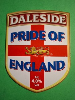 DALESIDE brewery PRIDE OF ENGLAND real ale beer pump clip badge Yorkshire