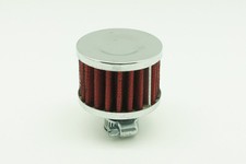 Autobahn88 Mini Air Intake Crankcase Breather Filter, 12mm (1/2") (Red)