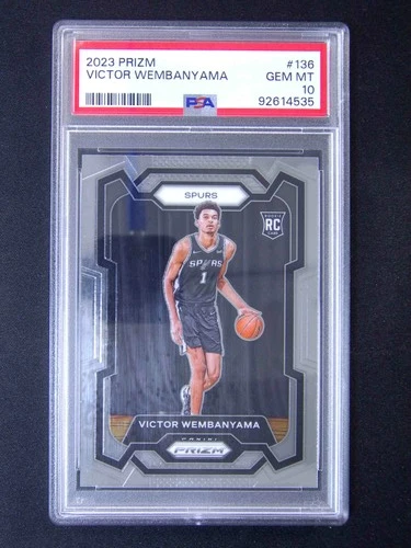 2023-24 Panini Prizm Victor Wembanyama #136 RC Rookie PSA 10 #v07