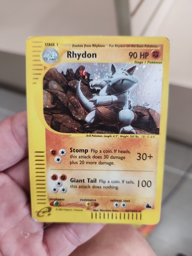 Pokemon Rhydon Skyridge Holo Rare #H27 - HP ✨ Card 