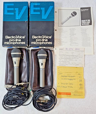 VTG 1985 Electro-Voice PL76B Condenser Mic Pair One-Owner Boxes  Receipt TESTED