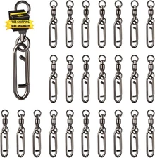 25pcs Fishing Speed Clips Quick Change Fishing Snap Swivels Fishing Power Clips