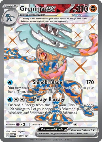 Pokemon TCG Greninja ex SV06 Twilight Masquerade 198/167 UR Full Art Holo EN