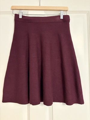 ONLY Damen Strick Skaterrock kurz Bordeaux Gr. M ohne Muster