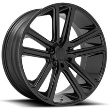 22x9.5 Dub Wheels S256 Flex Gloss Black Rims 6x139.7 Et25 1pc