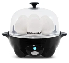 Elite Gourmet EGC-007B# Rapid Egg Cooker, 7 Easy-To-Peel, Hard, Medium