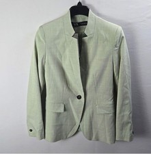 Zara Women's Light Green One Button Lined Career Suit Blazer Sz 2 - NWT