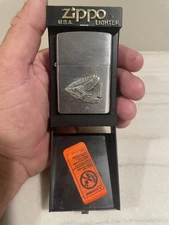 2001 Eagle Arrowhead  Zippo Lighter Brushed Silver
