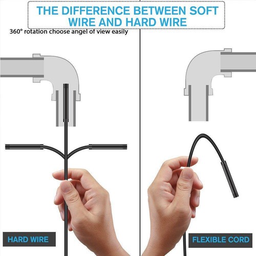 7mm HD Snake Endoscope Borescope Inspection Camera C Android For USB PC♨ X8O9 - Picture 8 of 19