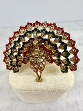 Pfau Ring Indianer Modeschmuck Gummizug Einheitsgröße Band Hochzeit etc 
