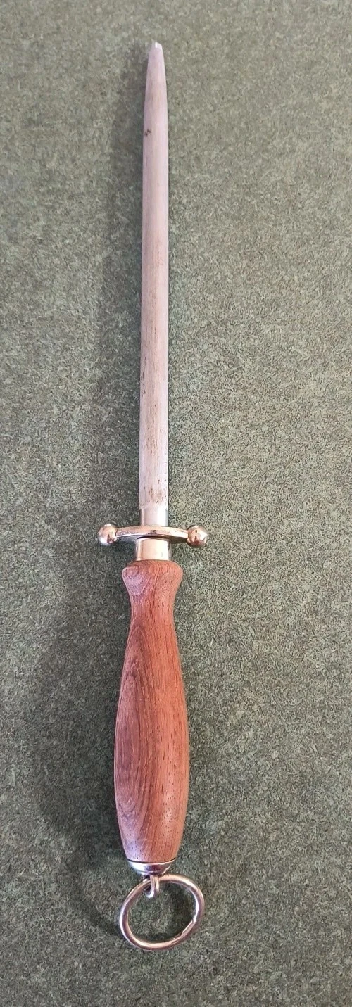 Vintage Raadvad Sharpening Honing Stone Rod Wooden Handle