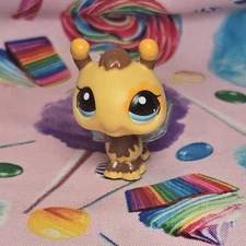 Littlest Pet Shop Authentic LPS #2203 Yellow Clear Blythe Bumble Bee Bug Clear