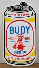 BUOY BEER 5" Oregon Czech Style Pilsner Can Sticker Decal Craft Brewery Yellow