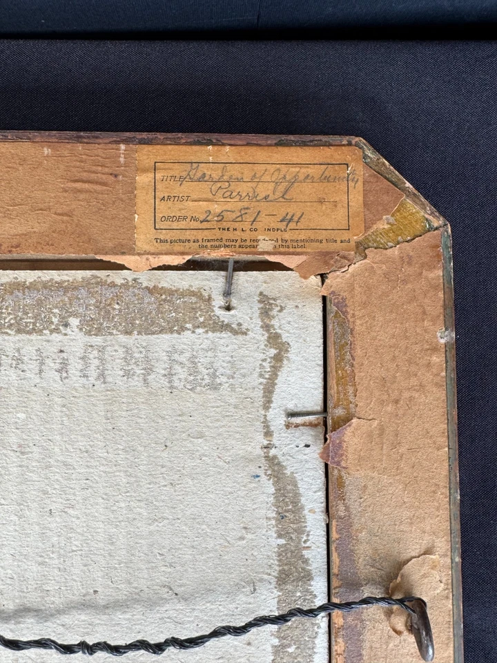 Maxfield Parrish Florentine Fete Tríptico Original Años 1910 Detroit Litografías Foto 4 de 4