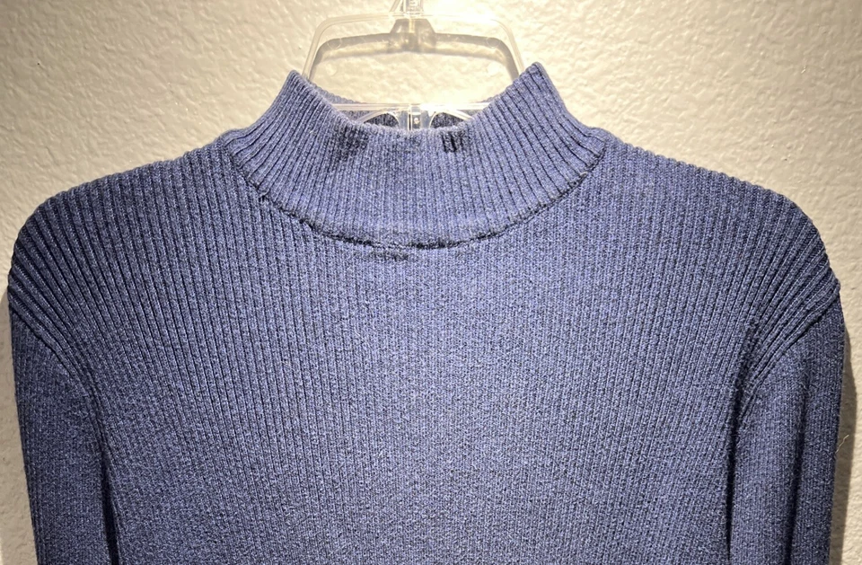 Erika And Co. Mujer Talla Grande Azul Marino Cuello Tortuga Foto 3 de 4