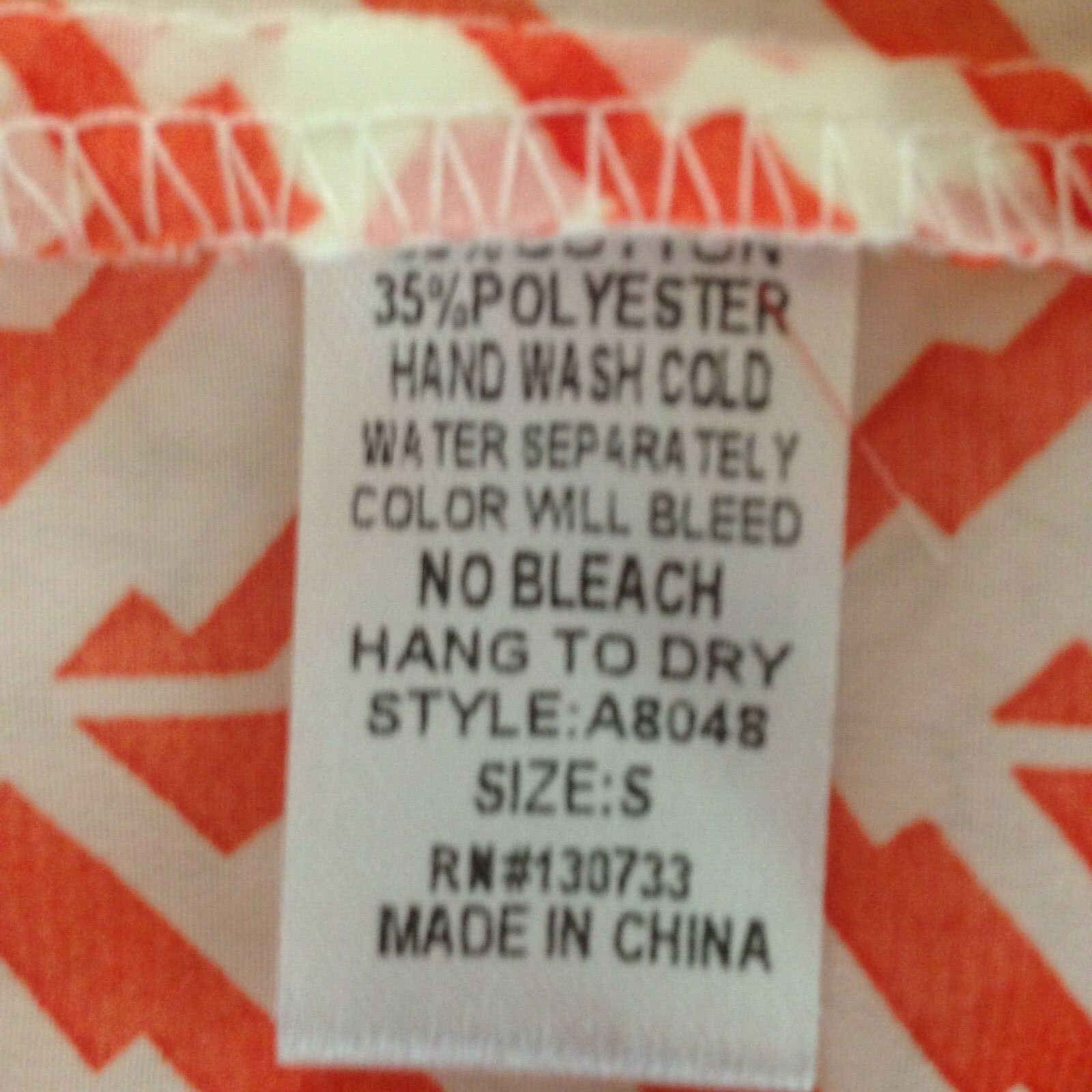 UMGEE Small White/Orange Sheer Split Back Split S… - image 8