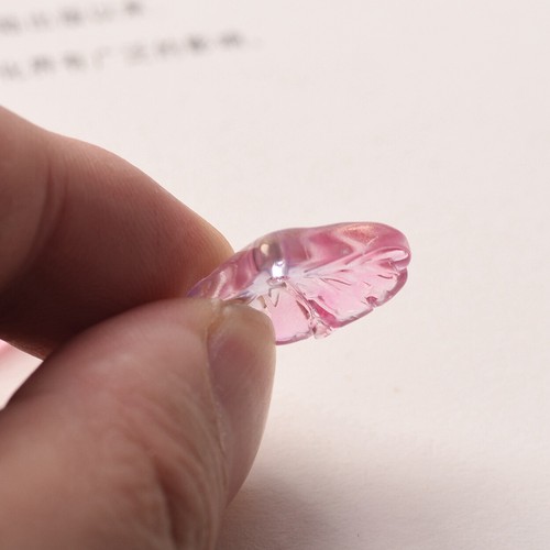 10pcs 20x15mm Ginkgo Leaf Petal Foil Lampwork Glass Loose Pendants Beads Lot - Picture 5 of 23