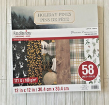 Recollections 12x12 Christmas Paper Pad 58 Sheets "HOLIDAY PINES"