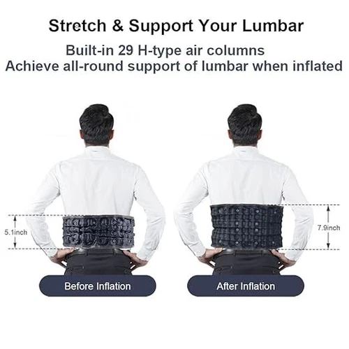 Cordless Heated Lumbar Decompression Belt for Lower Back Pain, Back Traction - Picture 3 of 7